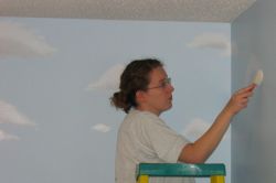 Alisha painting clouds